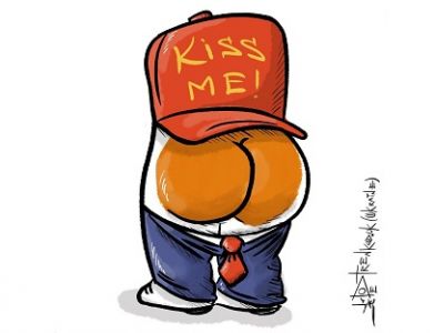 Трамп: "Поцелуйте меня в задницу!" Карикатура А.Петренко: t.me/PetrenkoAndryi Трамп: "Поцелуйте меня в задницу!" Карикатура А.Петренко: t.me/PetrenkoAndryi